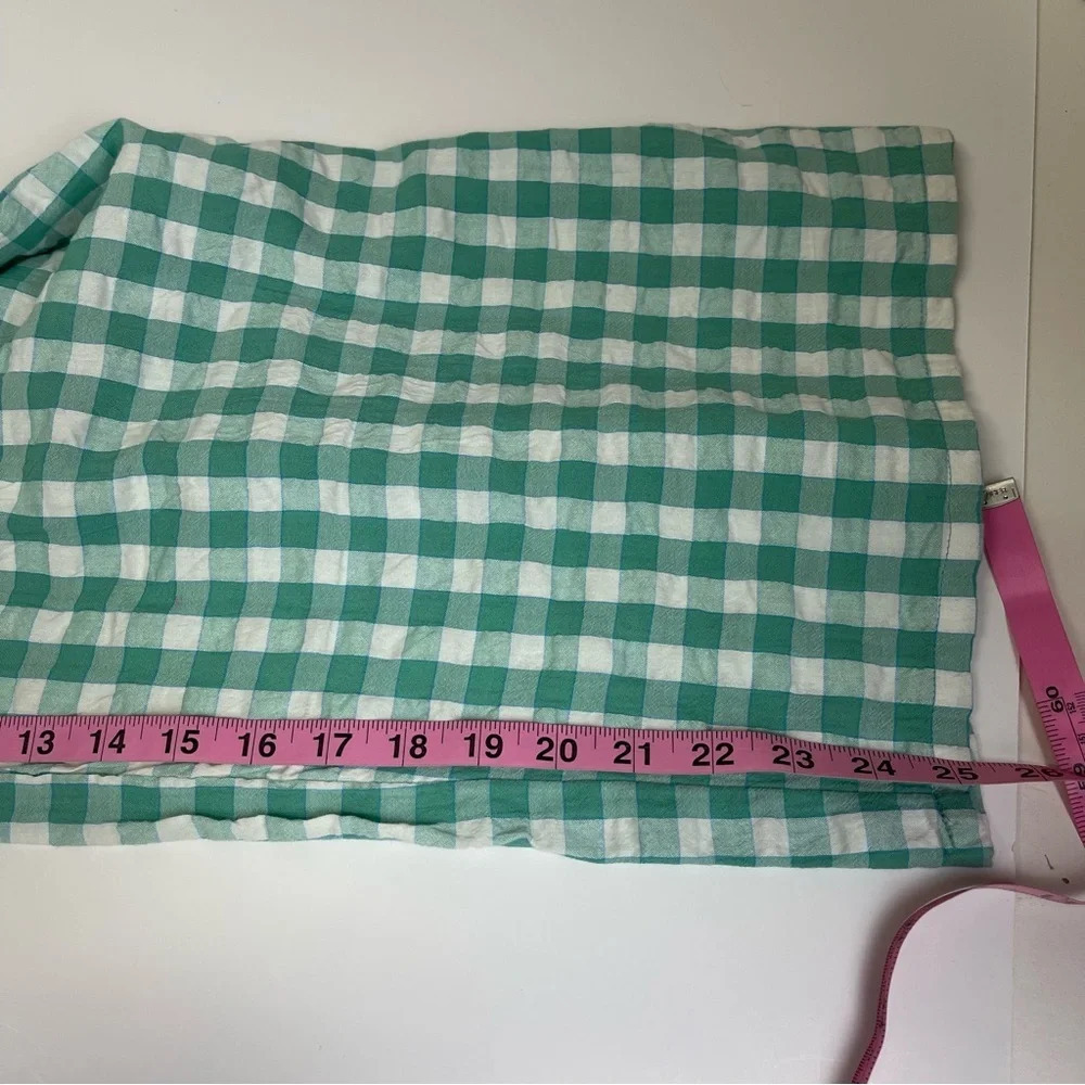 NEW Nordstrom Jumpsuit Womens XS Green White Gingham Sleeveless Tie Back NWOT - Picture 15 of 15
